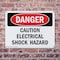 Signmission Caution Electrical Shock Hazard Danger Sign, Plastic, 10in W x 7in L, 2PK OS-2PACK-DS-P-710-L-2278 - alternate 6
